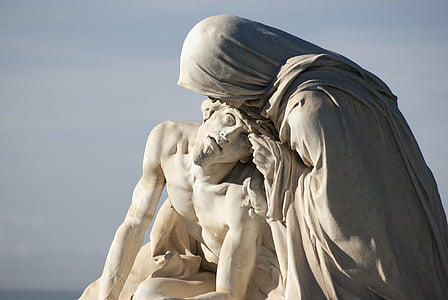 Pieta, Kristus, lidenskap, Basilique, kirke, Marseille, statuen