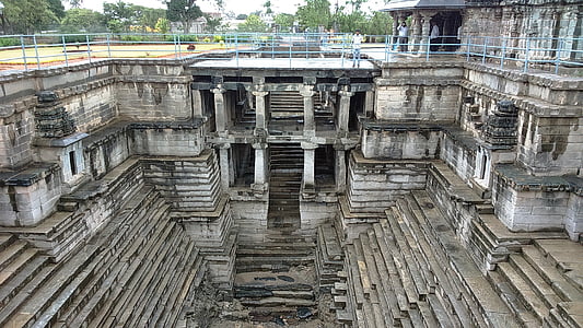 pozzetto gradini, bhanvi Muskin, Tempio manikesvara, architettura, religione, Induismo, antica