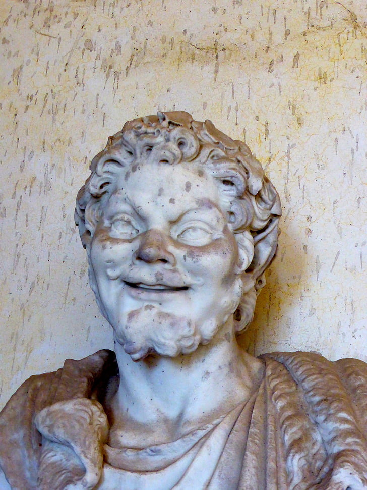 statue, smiling, marble, sculpture, happy, funny, smile