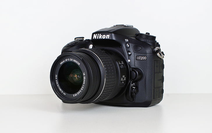 kamero, Nikon, Nikon 7200, stari fotoaparat, fotoaparata, fotografija, bliskavica
