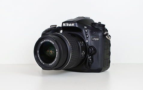 kameran, Nikon, Nikon 7200, gammal kamera, fotokamera, Fotografi, blixtljus