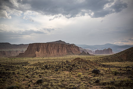 sušnih, Canyon, Capitol greben national park, čeri, oblačno, puščava, suho