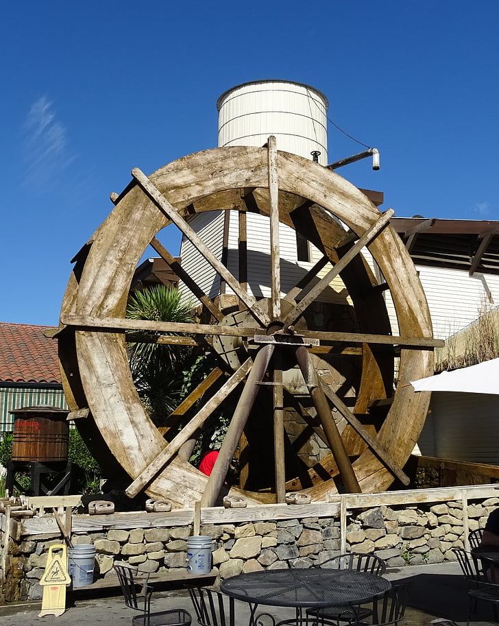 roue hydraulique, machine, Moulin à eau, énergie, conversion, vieux, historique