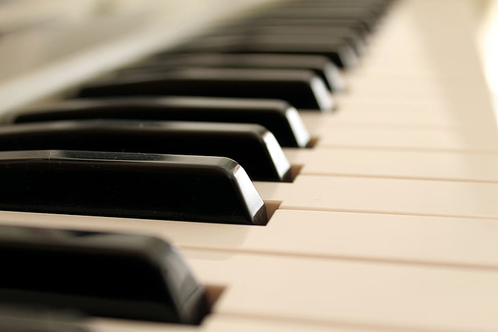 klavieres, mūzika, instrumenti, atslēgas, tastatūras, skaņdarbu notis, skaņu