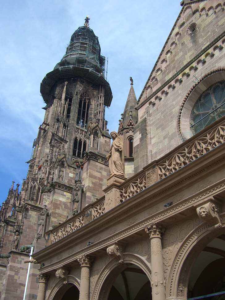 Münster tower, terintegrasi, rehabilitasi, Steeple, Freiburg, Gereja, Gothic