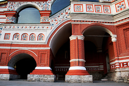 cathedral, church, st basil the blessed, red square, detail, intricate, pillars