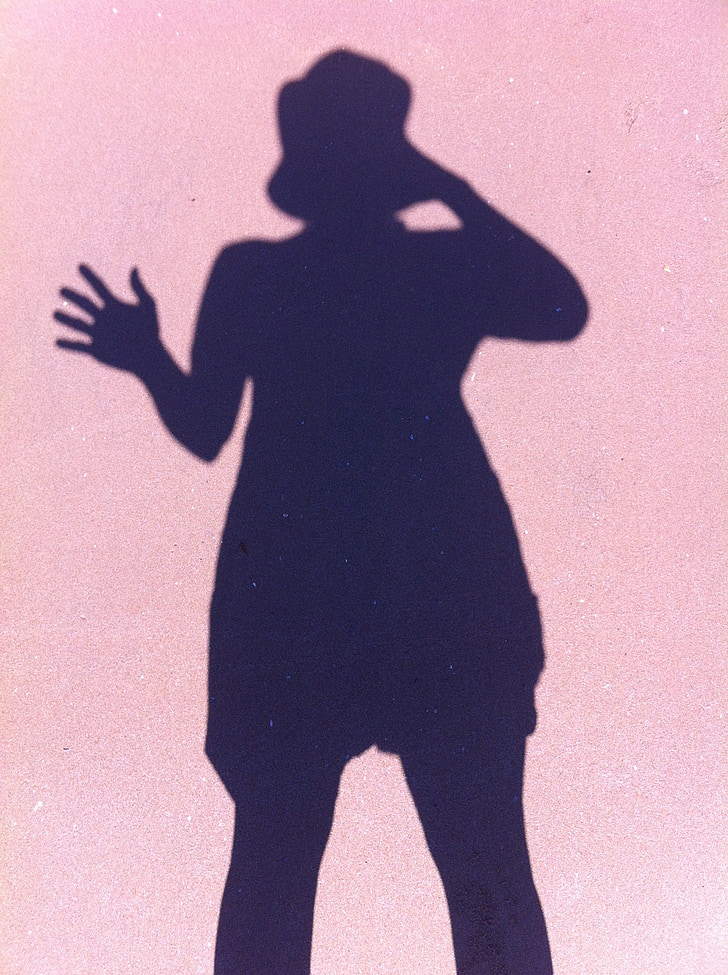 shadow, silhouette, person