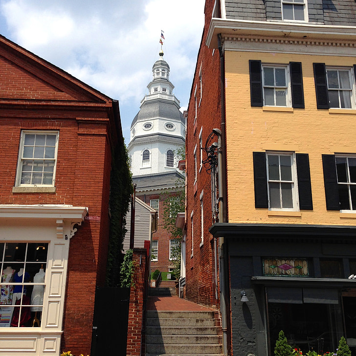 Annapolis, statligt hus, Maryland, landmärke, historiska, arkitektur, State capitol