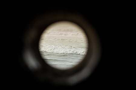 porthole, window, round, view, marine, nautical, water