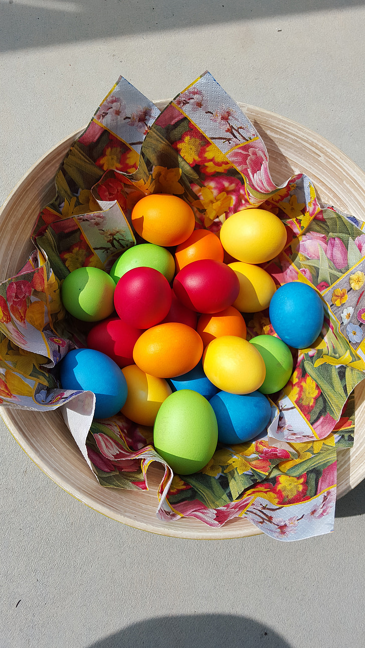easter eggs, easter, colorful, color, bright, easter bunny, colored