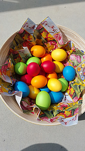 huevos de Pascua, Semana Santa, colorido, Color, brillante, Conejito de Pascua, color
