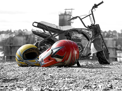 Mini moto, moto, moto, moto, bicicleta, color selectiva