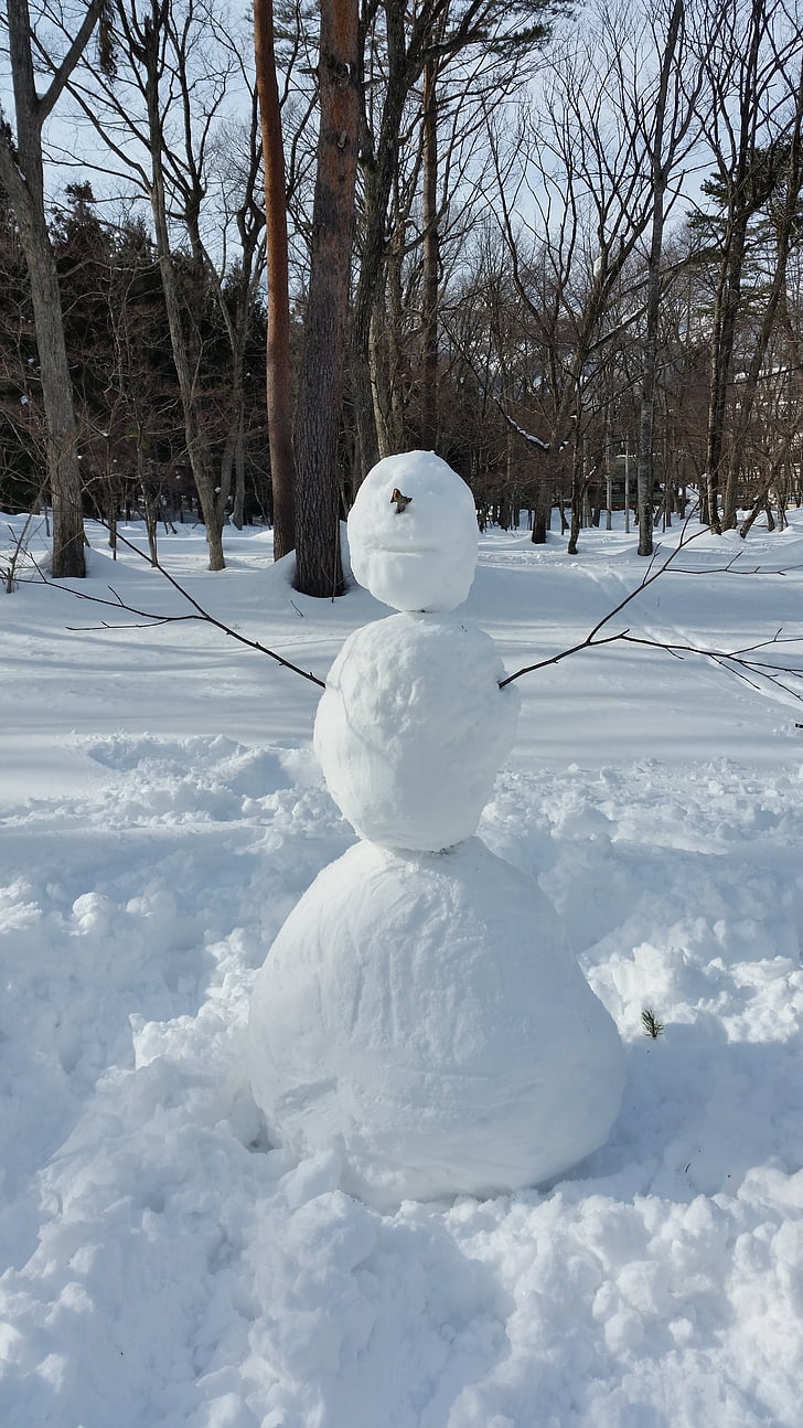 snowman, japan, snow, winter, christmas, holiday, happy