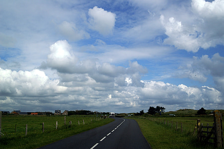 france, normandy, utah beach, road, sky, reported, clouds