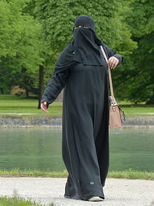 niqab, donna, musulmano, ragazza, donna musulmana, Islam, burka