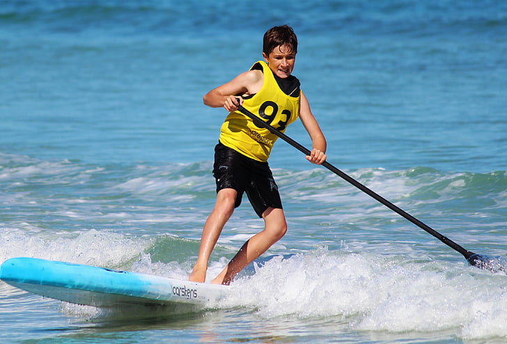 stå upp paddling, SUP, Paddle board, vattensporter, konkurrens, vatten, havet