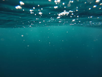 burbujas, Océano, mar, bajo el agua, agua