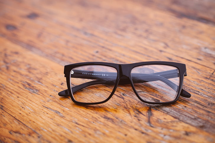 eyeglasses, glasses, table, wooden, sunglasses, eyesight, wood - material