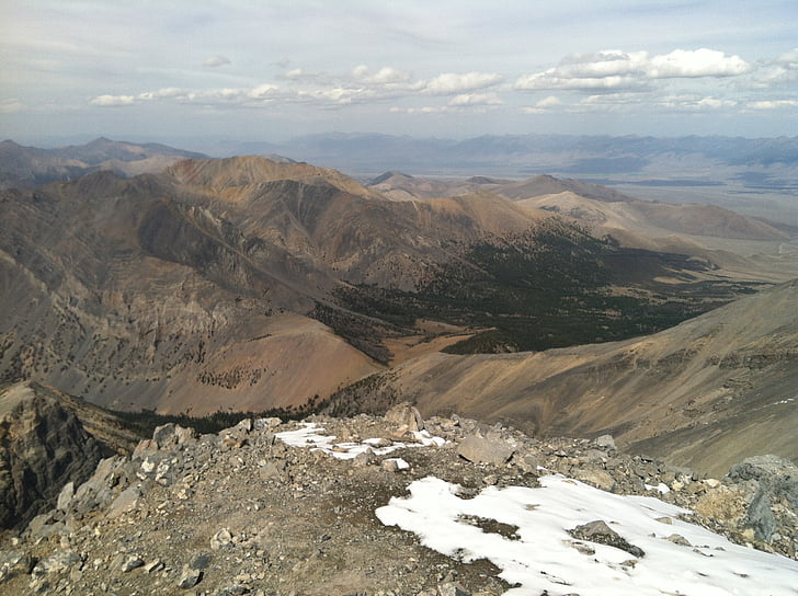 bergtop, Idaho, landschap, Bergen, zand, weergave, Panorama