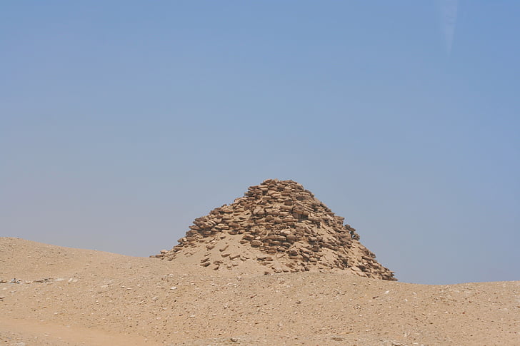 Saqqara, verwering, samenvouwen, trap, piramitto, oude, vroeg