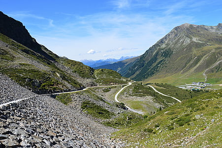 Kühtai, Tirol, montanhas, reservatório, Áustria, trilha, Lago