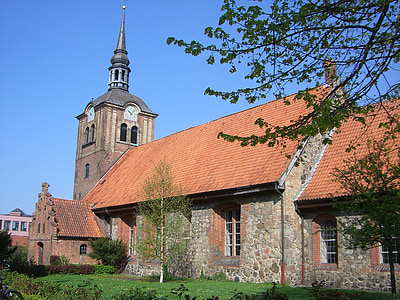 Flensburg, kostol, St johannis, Nemecko, staré, budova