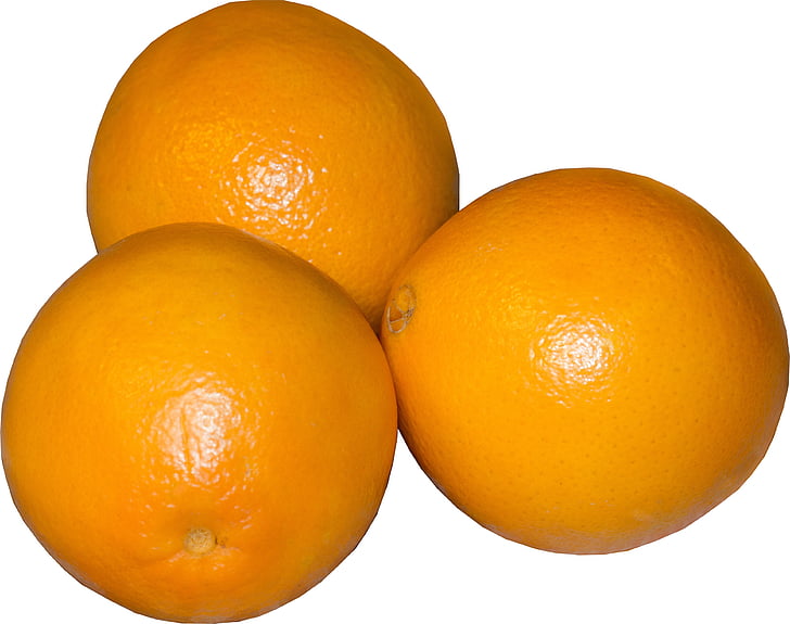 naranja, naranjas, fruta, dulce, alimentos, sobre un fondo blanco, Cut-out