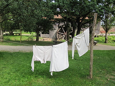 městě Ungersheim ecomuseum, šňůru na prádlo, Muzeum, Alsasko, historicky