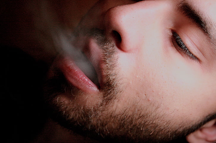 rökning, Röker, Bart, mannen, cigaretter, mänskliga kroppsdel, en person