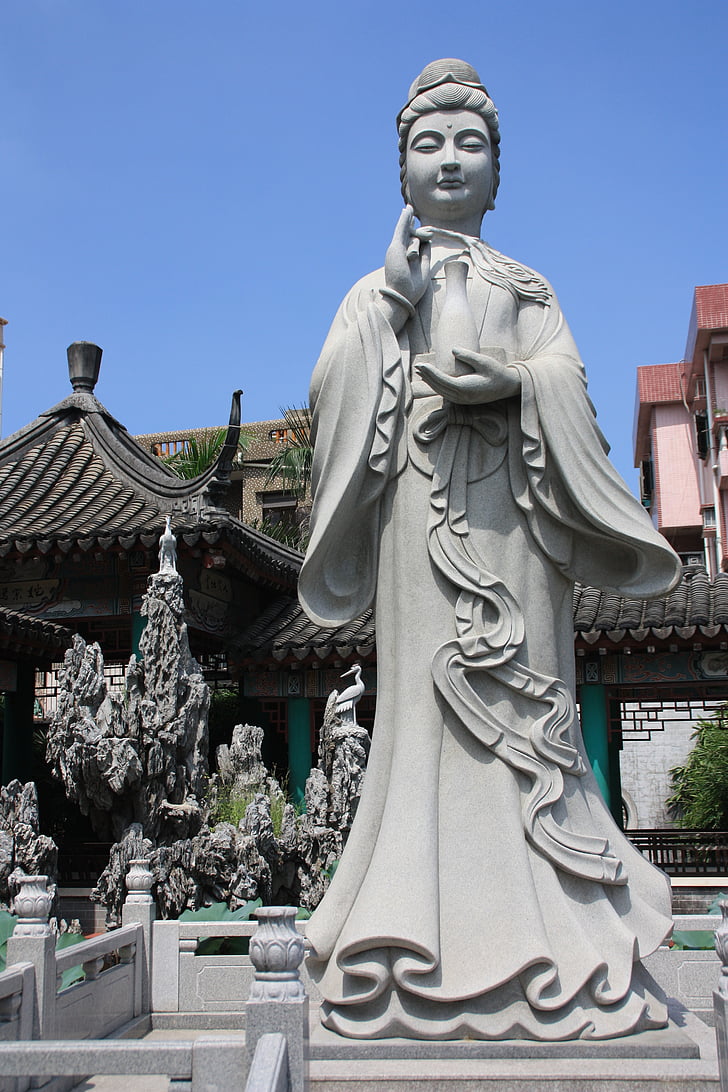 Kuan-jin, kámen, chrám