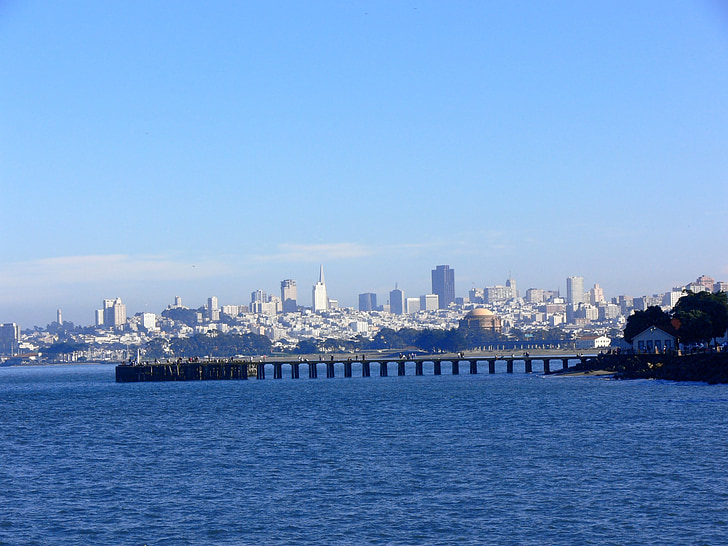 san francisco bay, san francisco, bay, city, city view, view, view over bay