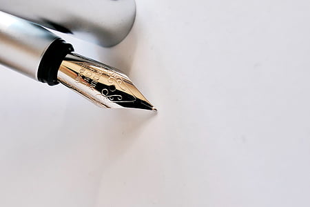 filler, fountain pen, writing implement, ink, leave, writing tool, black