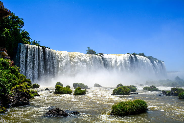 Wasserfall, touristischer Ort, Tourismus, Grauer Star, Reisen, Reise, Brazilien