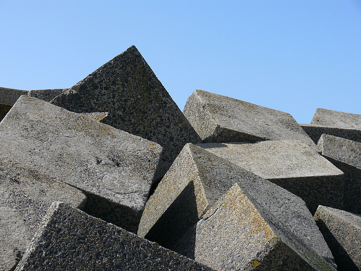 piedras, aire, naturaleza, azul, gris, Scheveningen, roca