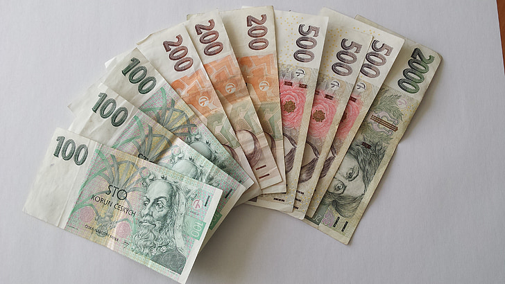 money, currency, czech koruna