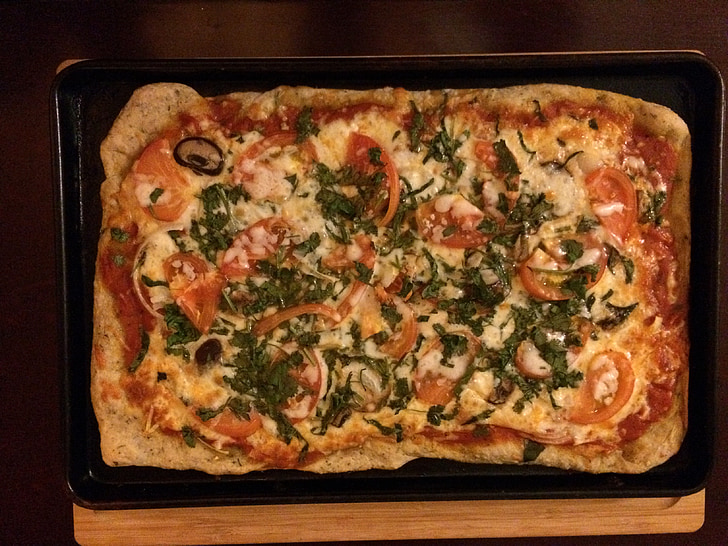 pizza, hrane, domače, italijanščina, večerja, obrok, okusno