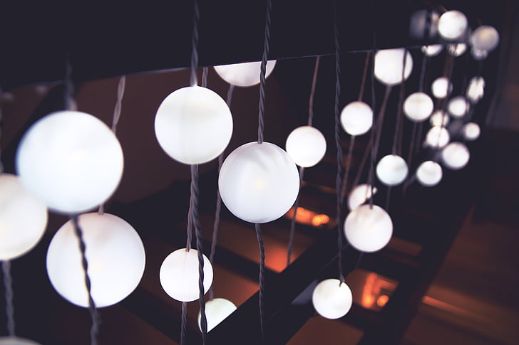 light bulbs, lights, spheres, lamps, modern, arts, decoration