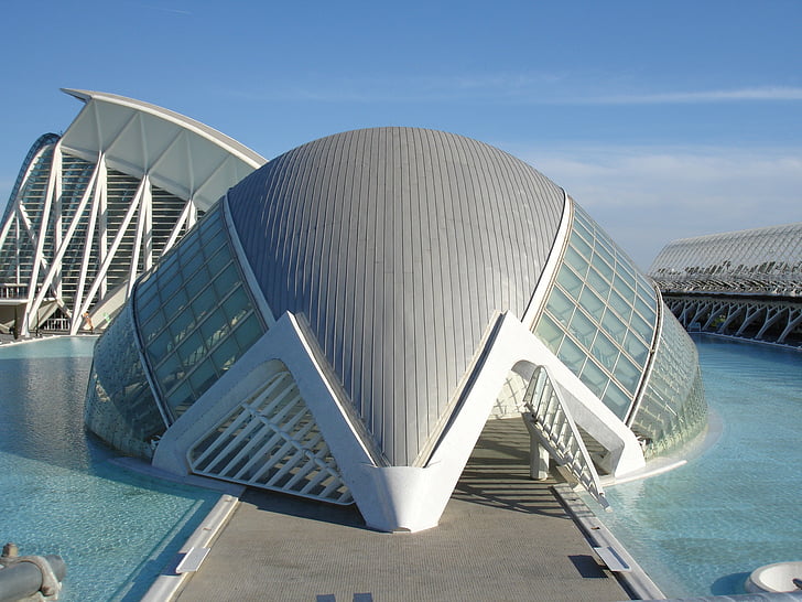 Oceanografic, építészet, Valencia, Spanyolország, híres hely, modern, beépített szerkezet