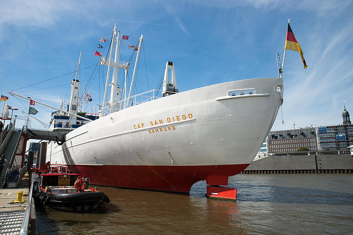 Hamburg, loď, Port