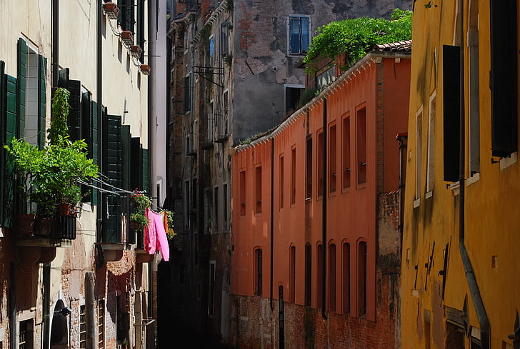 Venecija, boja, zgrada, putovanja, Italija, Europe, arhitektura