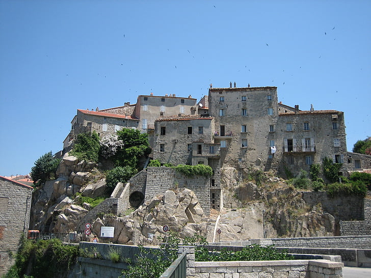 Sartene, stad, Corsicaanse, berg, het platform, geschiedenis, stad