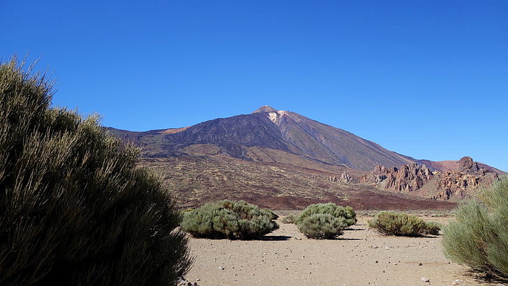 pico de teide, montanha, Canadas, Tenerife, natureza, céu azul