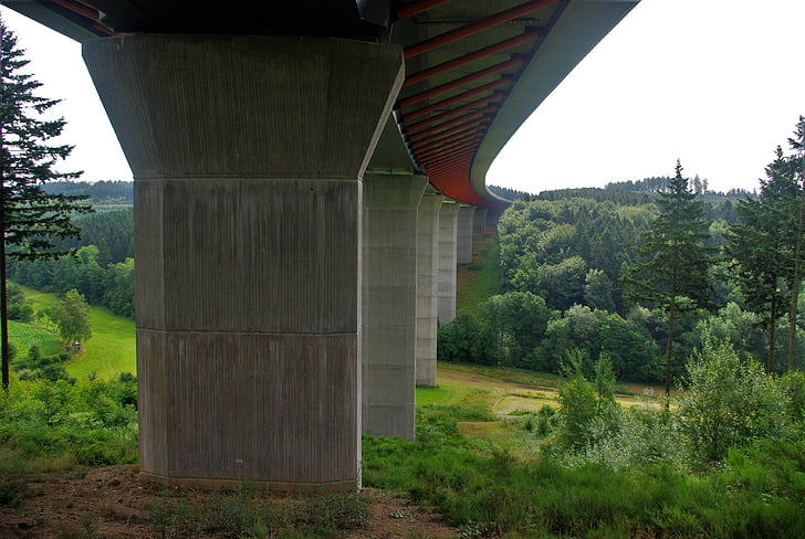 Pont, l'autopista, trànsit, carretera, Pont de l'autopista, Alemanya, arquitectura