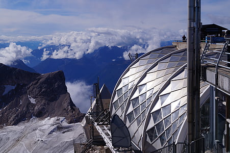 Alpu, Zugspitze, kalni, augšpusē, bāzes
