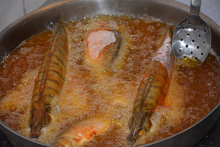 ปลา, เบเกอรี่, ปลาน้ำจืด, อาหาร, ทำอาหาร, กระทะ, รับประทานอาหาร