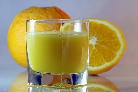 오렌지, 주스, 과일, 감귤 류, 다과, 비타민, 음료