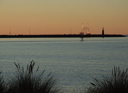 zonsondergang, Devonport tasmania, Australië, rust, kust, Devonport, avond