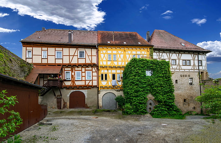 Talheim, Baden-württemberg, Tyskland, slott, Upper castle, gamla stan, gammal byggnad