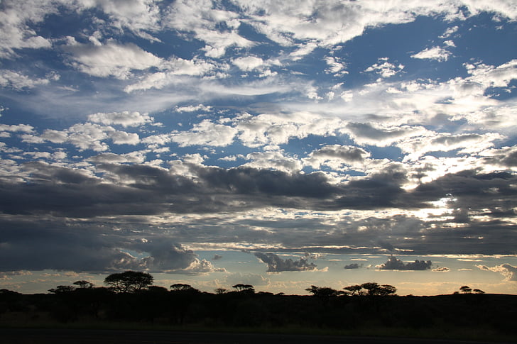 Güney Afrika, Afrika, gökyüzü, bulutlar, Dusk, seyahat, mavi