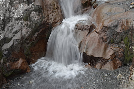 водопад, река, камъни, вода, студено, скали, природата